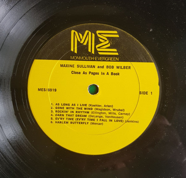 Maxine Sullivan / Bob Wilber : Close As Pages In A Book (LP, Album)