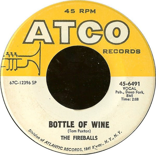 The Fireballs : Bottle Of Wine / Can't You See I'm Tryin' (7", Single, SP )