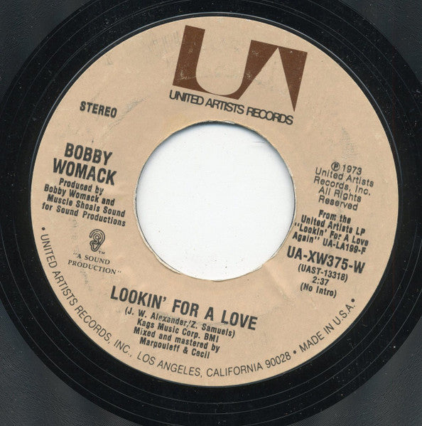 Bobby Womack : Lookin' For A Love / Let It Hang Out (7", Single, Styrene, Ter)