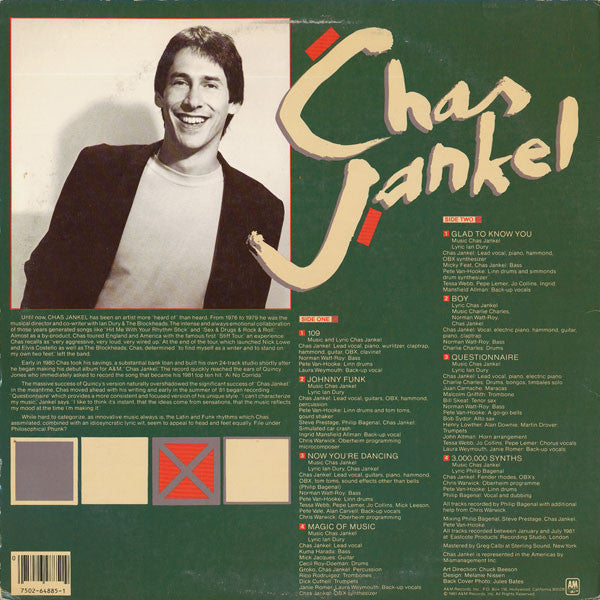 Chas Jankel : Questionnaire (LP, Album, Gre)