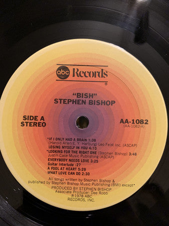 Stephen Bishop : Bish (LP, Album, Ter)