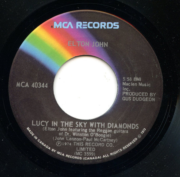 Elton John : Lucy In The Sky With Diamonds (7", Single)