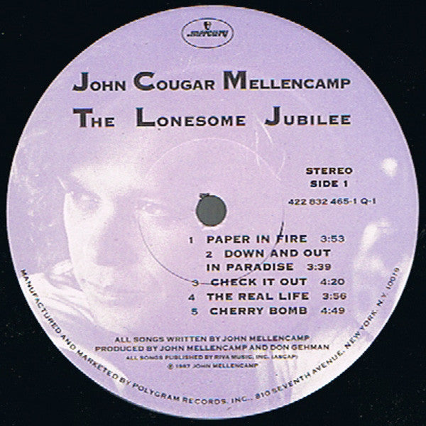 John Cougar Mellencamp : The Lonesome Jubilee (LP, Album, Hub)