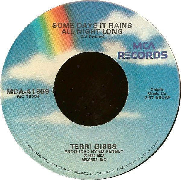 Terri Gibbs : Somebody's Knockin' (7", Single, Glo)