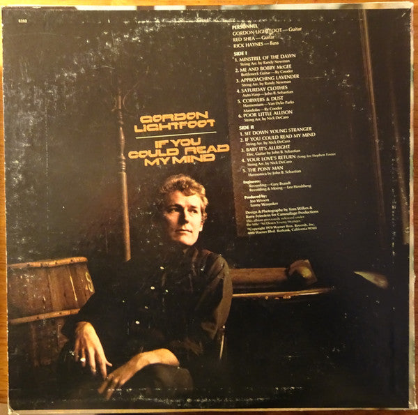 Gordon Lightfoot : If You Could Read My Mind (LP, Album, RE)