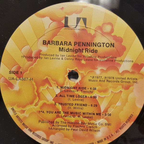 Barbara Pennington : Midnight Ride (LP, Album)