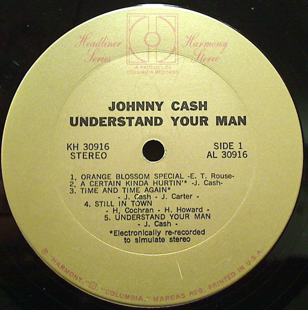 Johnny Cash : Understand Your Man (LP, Comp)
