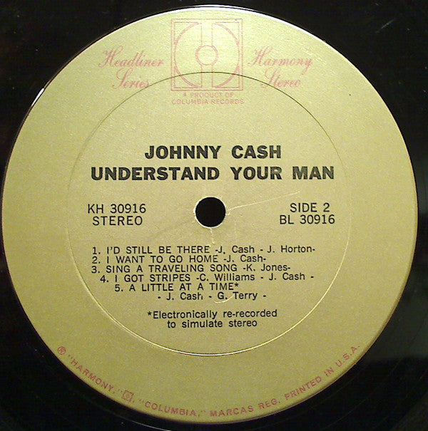 Johnny Cash : Understand Your Man (LP, Comp)