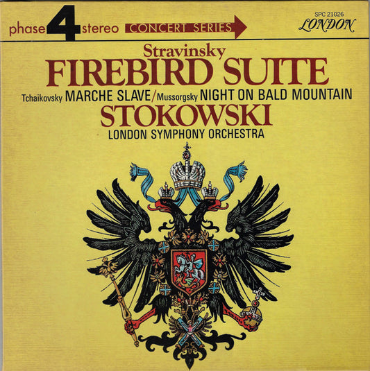 Igor Stravinsky / Pyotr Ilyich Tchaikovsky / Modest Mussorgsky, Leopold Stokowski, London Symphony Orchestra : Firebird Suite / Marche Slave / Night On Bald Mountain (LP)