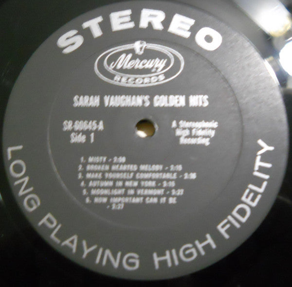 Sarah Vaughan : Sarah Vaughan's Golden Hits (LP, Comp)