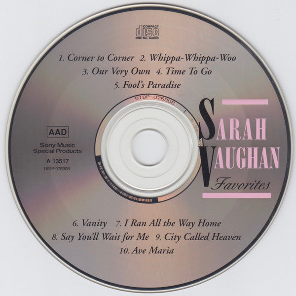 Sarah Vaughan : Favorites (CD, Comp, RE)