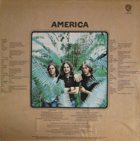 America (2) : America (LP, Album, RP, Ter)