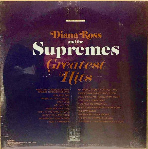 Diana Ross And The Supremes* : Greatest Hits (2xLP, Comp, Club, RE, Gat)