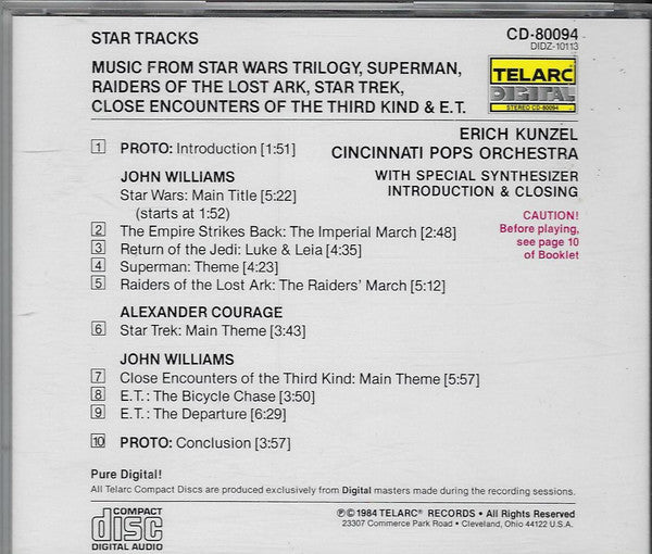 Erich Kunzel / Cincinnati Pops Orchestra : Star Tracks (CD, Album)