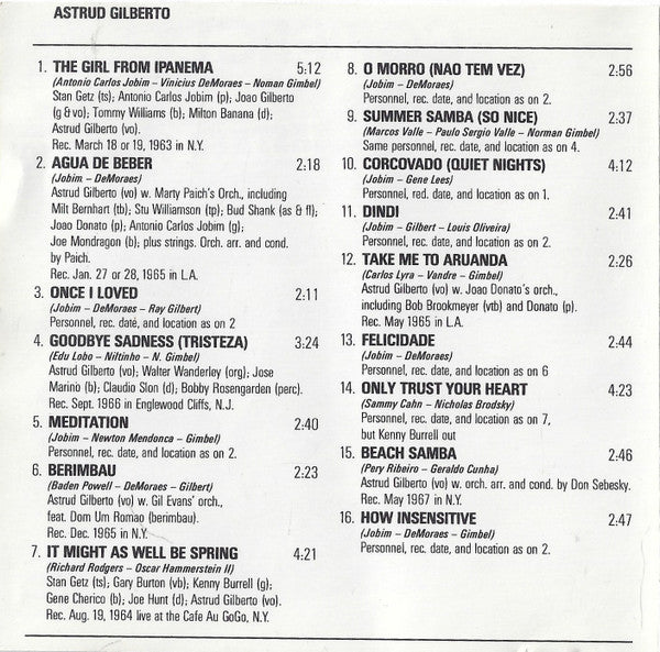 Astrud Gilberto : Astrud Gilberto (CD, Comp, RM)