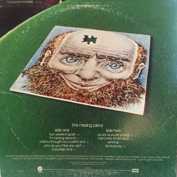 Gentle Giant : The Missing Piece (LP, Album, Jac)