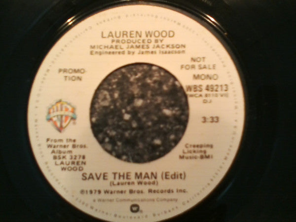 Lauren Wood : Save The Man (7", Promo)