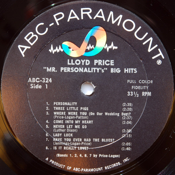 Lloyd Price : "Mr Personality's" 15 Hits (LP, Comp, Mono, RP)