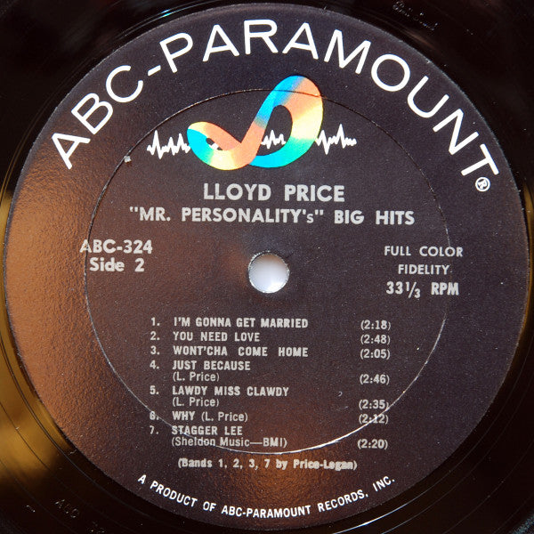 Lloyd Price : "Mr Personality's" 15 Hits (LP, Comp, Mono, RP)