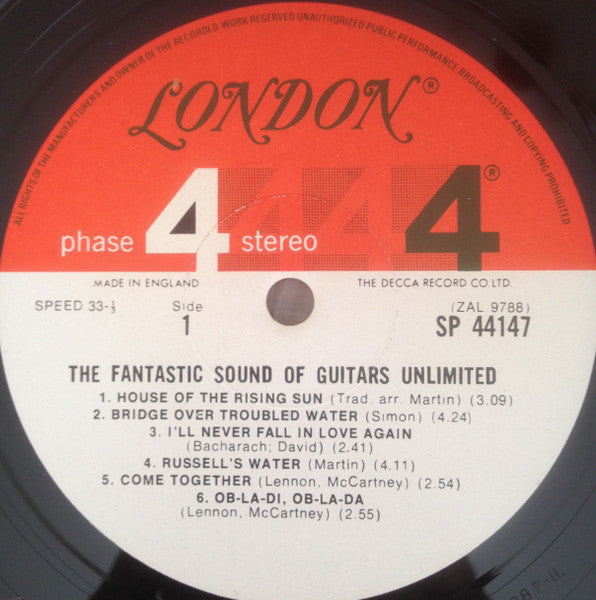 Guitars Unlimited (5) : The Fantastic Sound Of Guitars Unlimited (LP, Album, Gat)