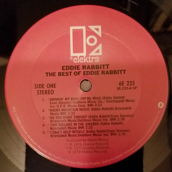 Eddie Rabbitt : The Best Of Eddie Rabbitt (LP, Comp, Club)