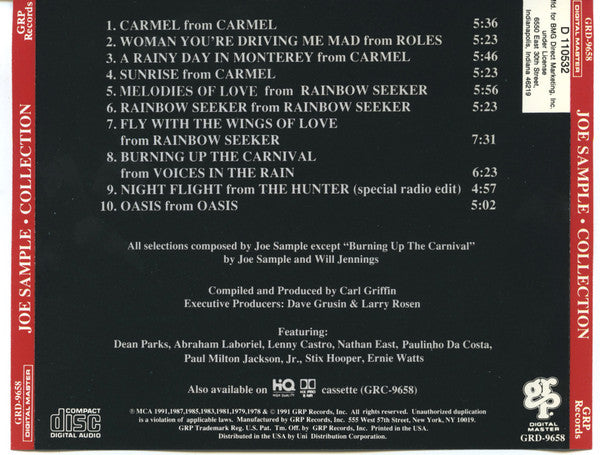 Joe Sample : Collection (CD, Comp, Club)