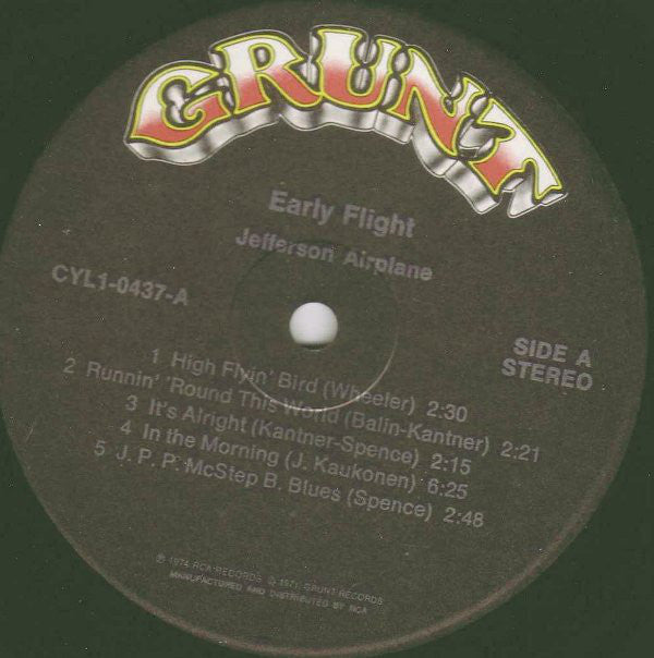 Jefferson Airplane : Early Flight (LP, Comp, Ind)