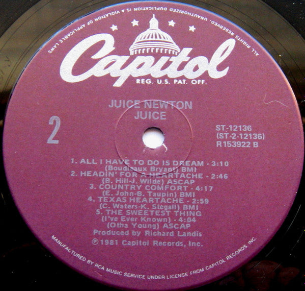 Juice Newton : Juice (LP, Album, Club)