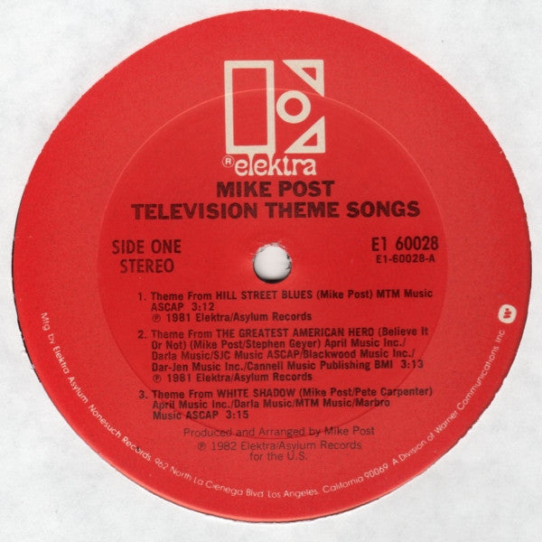 Mike Post : Television Theme Songs (LP, Album, SP )