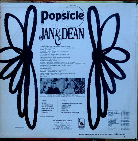 Jan & Dean : Popsicle (LP, Album, Mono)