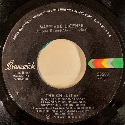 The Chi-Lites : I Found Sunshine (7", Single)