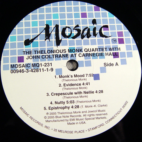 Thelonious Monk Quartet* With John Coltrane : At Carnegie Hall (LP, Album, Mono, 200)
