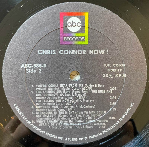 Chris Connor : Now!  (LP, Mono)
