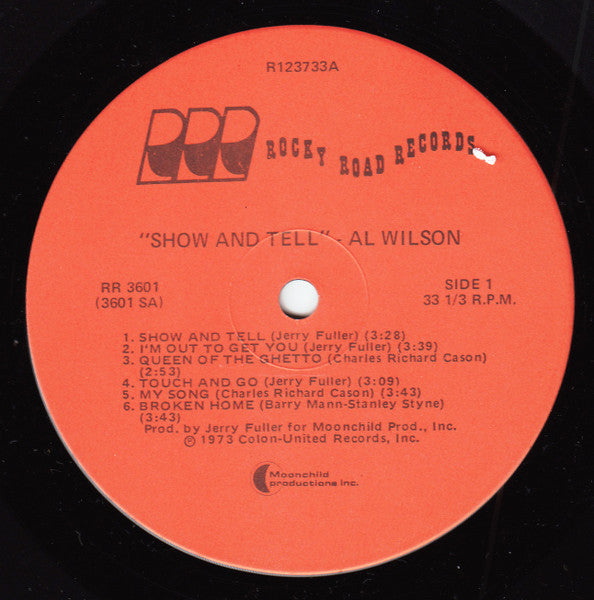 Al Wilson : Show And Tell (LP, Album, Club, No )