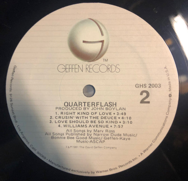 Quarterflash : Quarterflash (LP, Album, Spe)
