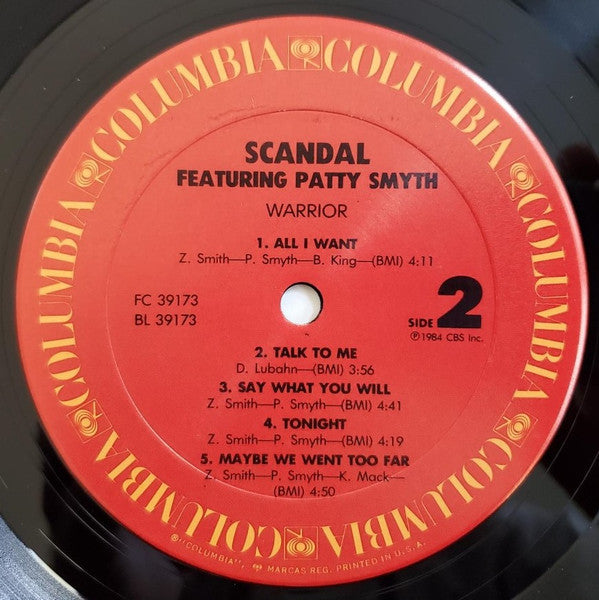 Scandal (4) Featuring Patty Smyth : Warrior (LP, Album, Car)