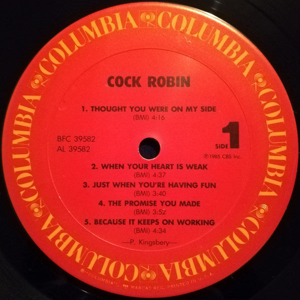 Cock Robin : Cock Robin (LP, Album, Car)
