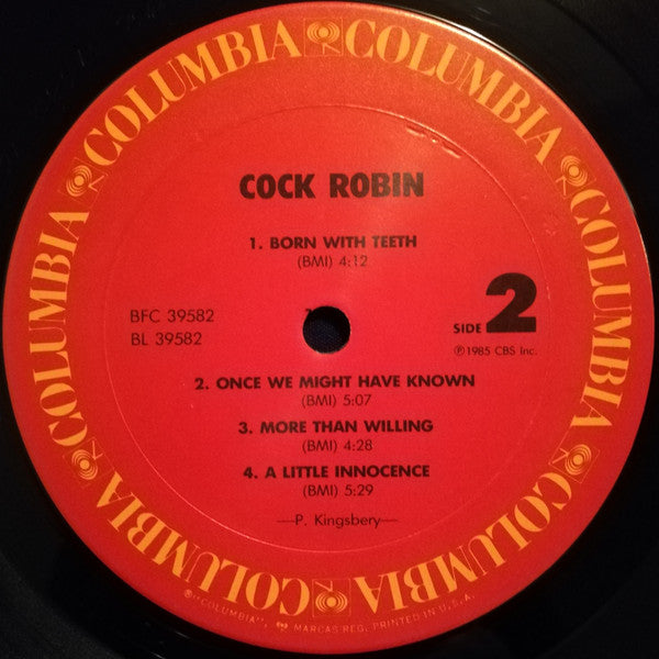 Cock Robin : Cock Robin (LP, Album, Car)