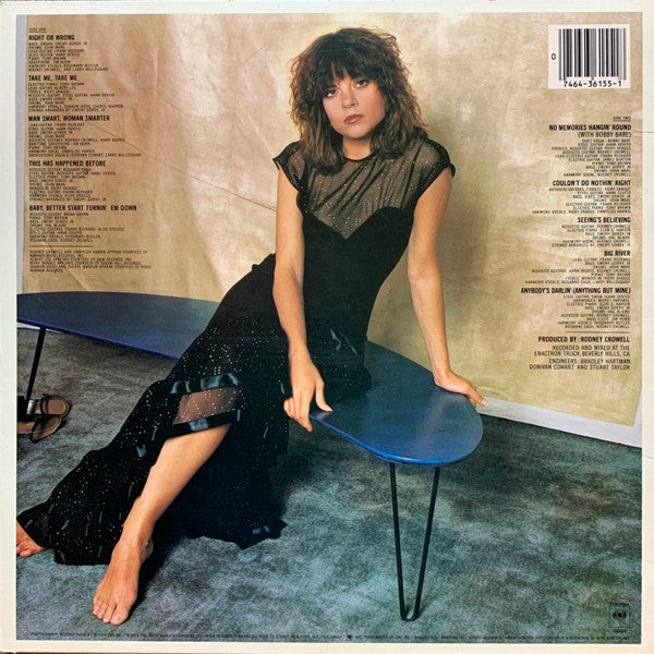 Rosanne Cash : Right Or Wrong (LP, Album, RP, Ter)