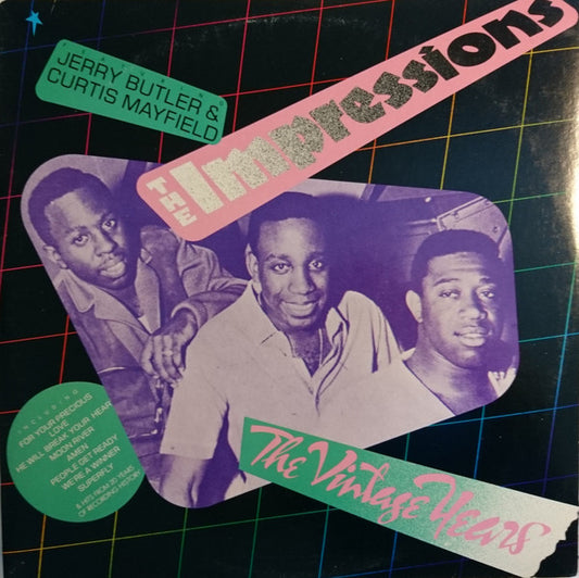 The Impressions Featuring Jerry Butler And Curtis Mayfield : The Vintage Years (2xLP, Comp, Pit)