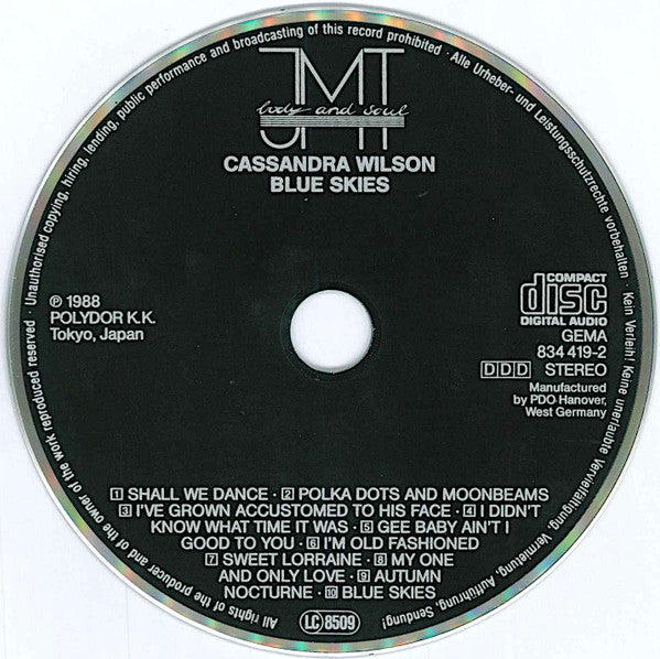 Cassandra Wilson : Blue Skies (CD, Album)