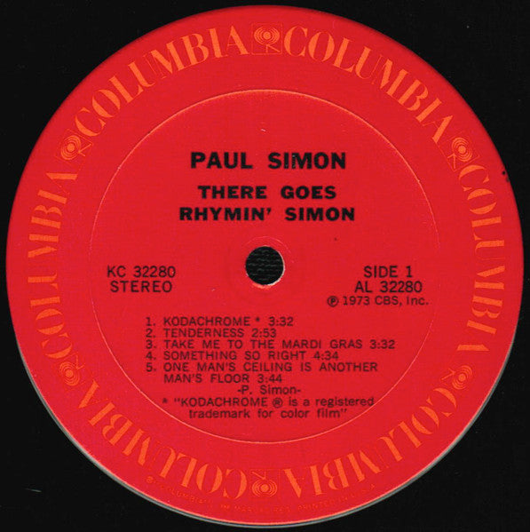 Paul Simon : There Goes Rhymin' Simon (LP, Album, RP, Pit)