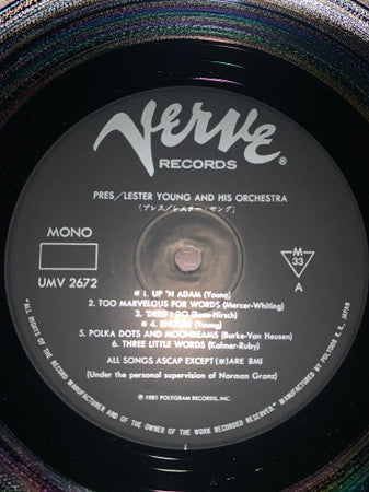 Lester Young And His Orchestra : Pres (LP, Album, Mono)