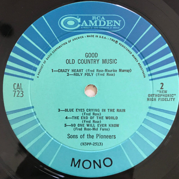 Sons Of The Pioneers* : Good Old Country Music (LP, Album, Mono, Hol)