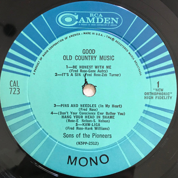 Sons Of The Pioneers* : Good Old Country Music (LP, Album, Mono, Hol)