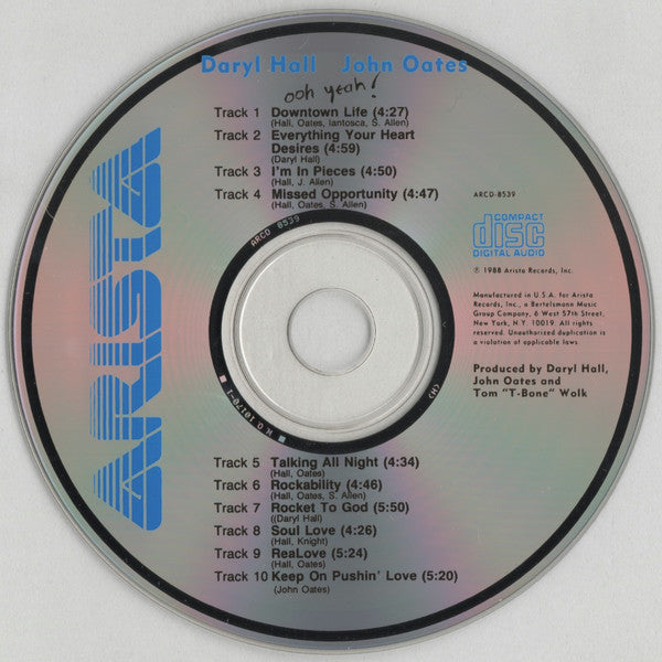 Daryl Hall John Oates* : Ooh Yeah! (CD, Album)