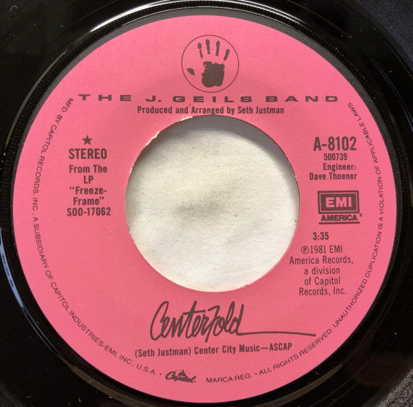 The J. Geils Band : Centerfold (7", Single, Styrene, Los)