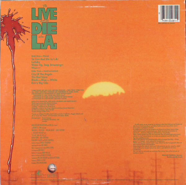 Wang Chung : To Live And Die In L.A. (LP, Album, Spe)