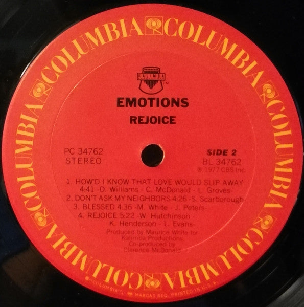 Emotions* : Rejoice (LP, Album, Ter)