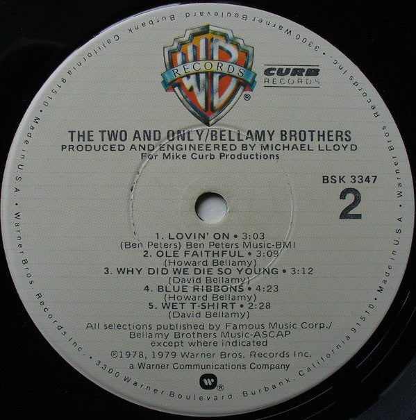 Bellamy Brothers : The Two And Only (LP, Album, Win)
